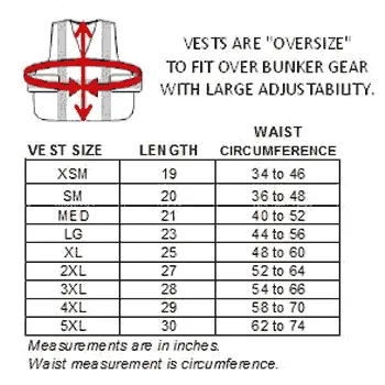 343 Fire V12-EZP Economy Vest 5-Point Break-Away Vest with 2" Silver Striping & Title