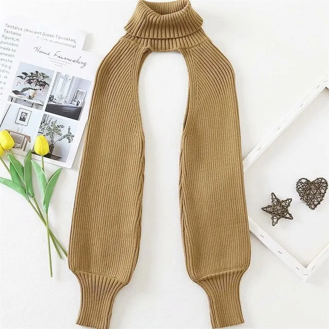 Ｗomen Turtleneck Sexy Short Sweater Chic Streetwear