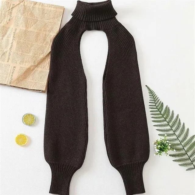 Ｗomen Turtleneck Sexy Short Sweater Chic Streetwear