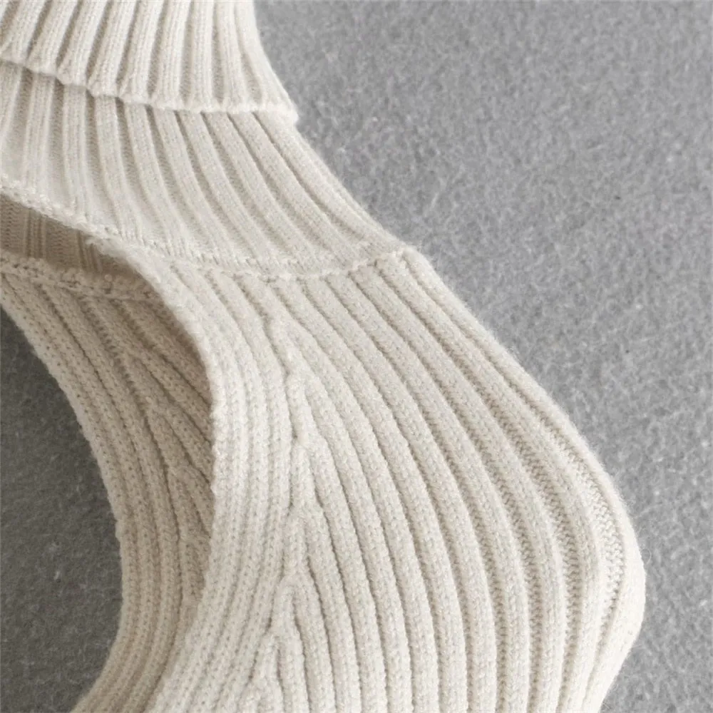 Ｗomen Turtleneck Sexy Short Sweater Chic Streetwear
