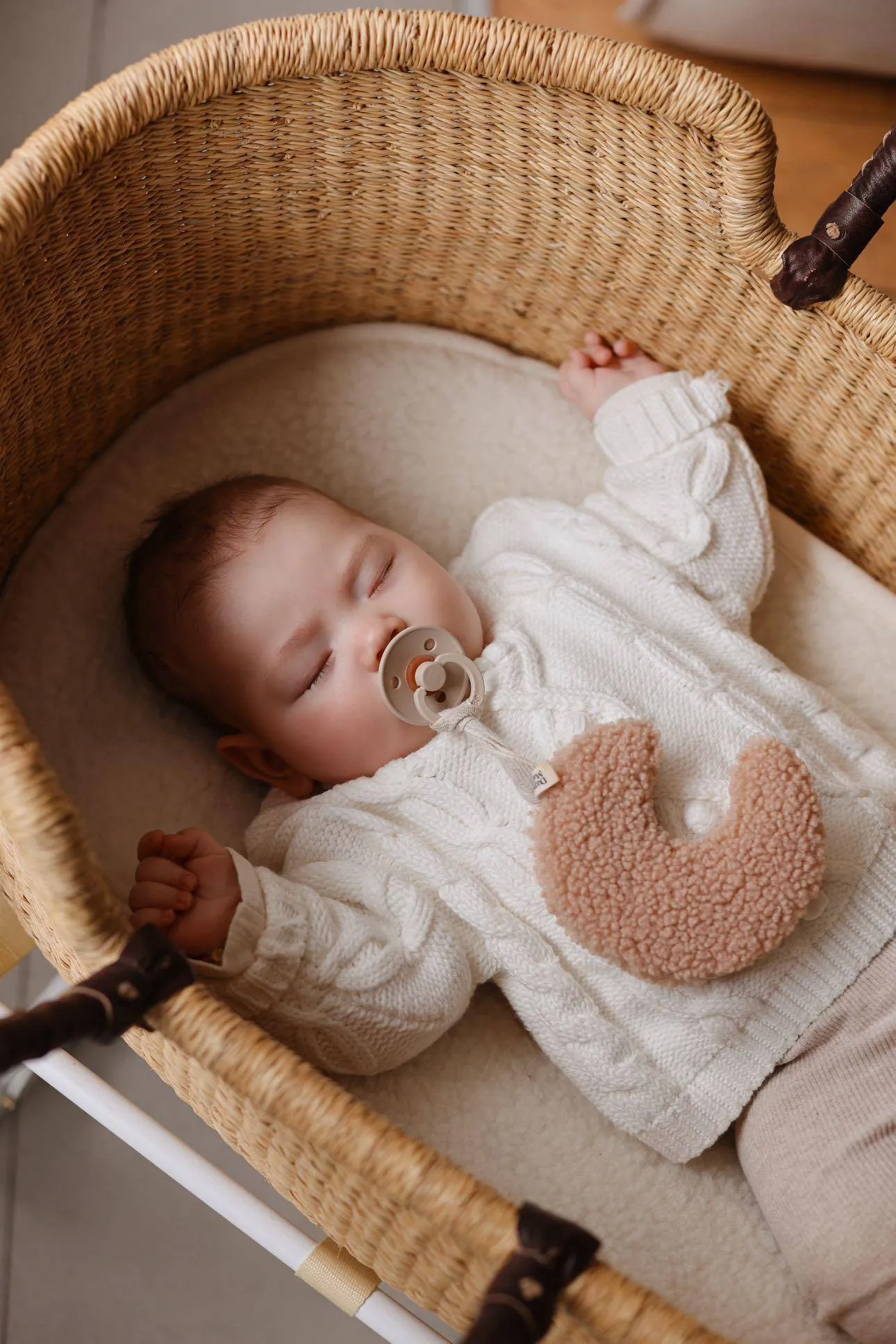 Oversized Cable Knit Sweater - Cotton - Ivory