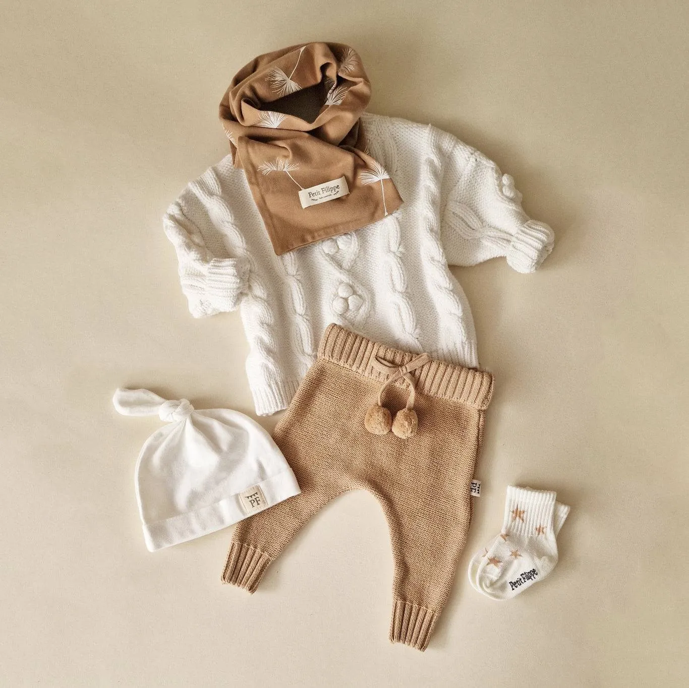 Oversized Cable Knit Sweater - Cotton - Ivory