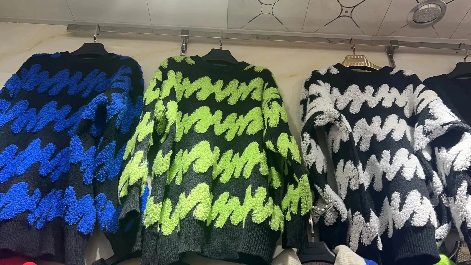 Patchwork Knitted Oversized Pullovers