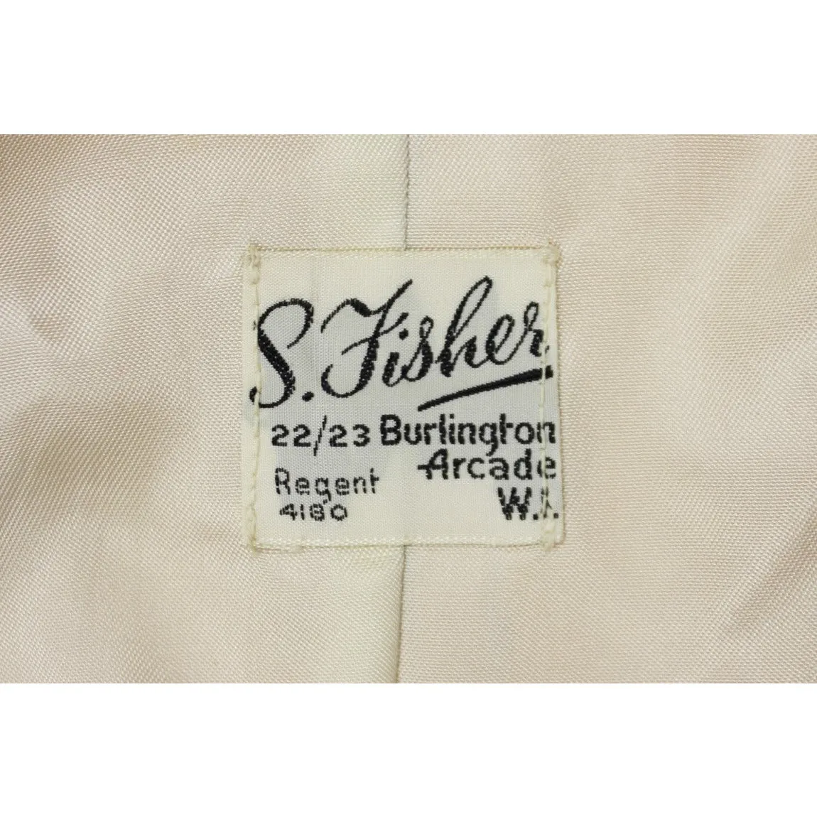 "S. Fisher 22/ 23 Burlington Arcade (6) Button Pearl Grey Boxcloth Waistcoat" Sz: 42R (SOLD)