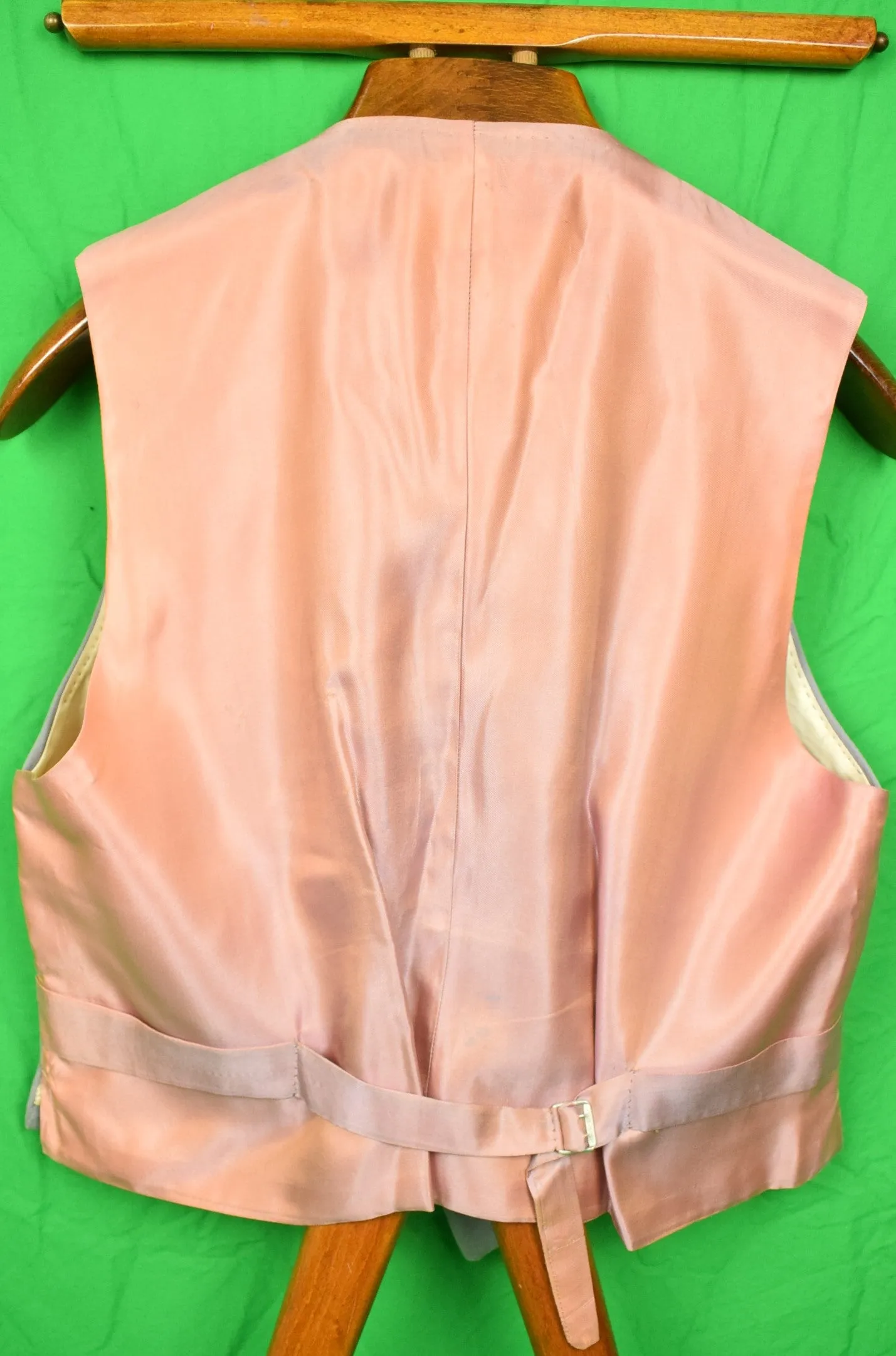 "S. Fisher 22/ 23 Burlington Arcade (6) Button Pearl Grey Boxcloth Waistcoat" Sz: 42R (SOLD)